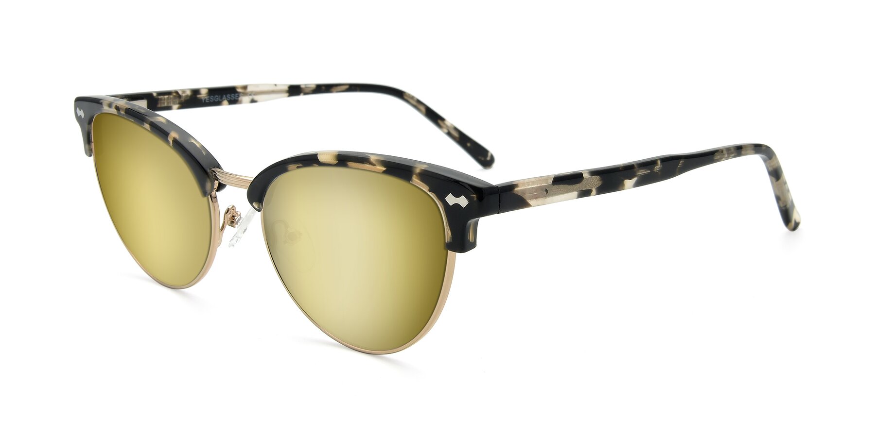 Angle of 17461 in Tortoise-Gold with Gold Mirrored Lenses