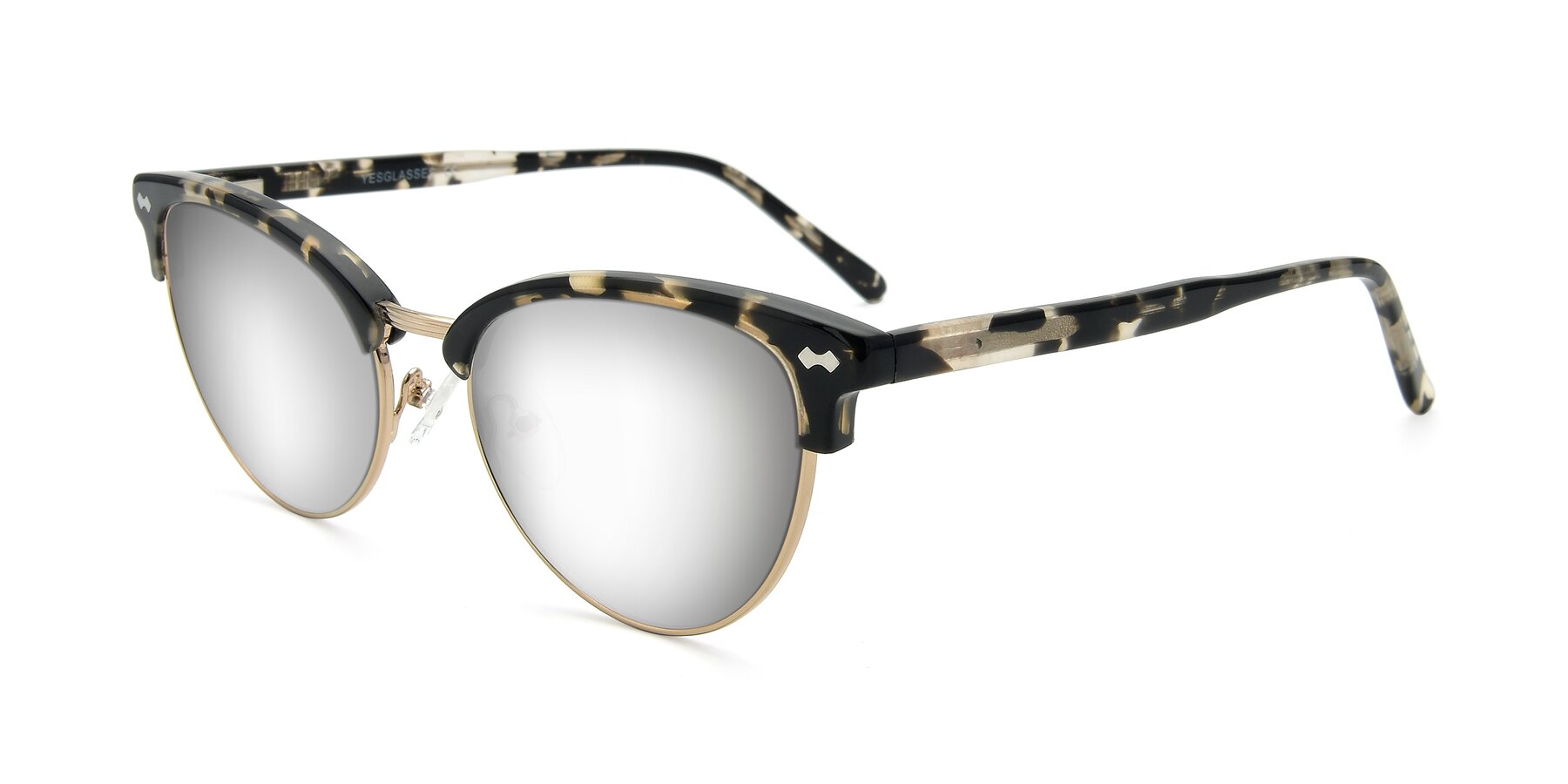 Angle of 17461 in Tortoise-Gold with Silver Mirrored Lenses