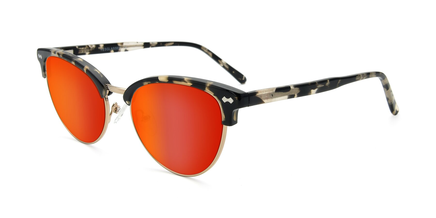 Angle of 17461 in Tortoise-Gold with Red Gold Mirrored Lenses