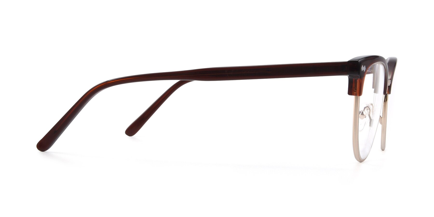 Side of 17461 in Amber Brown with Clear Reading Eyeglass Lenses