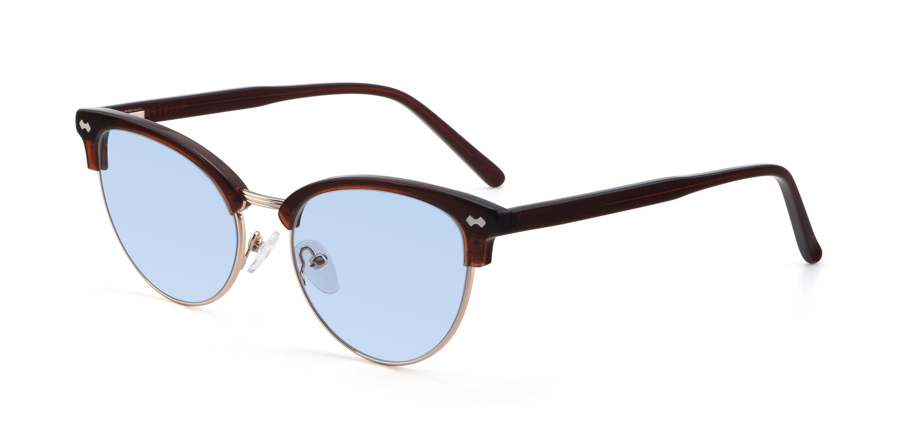 Angle of 17461 in Amber Brown with Light Blue Tinted Lenses