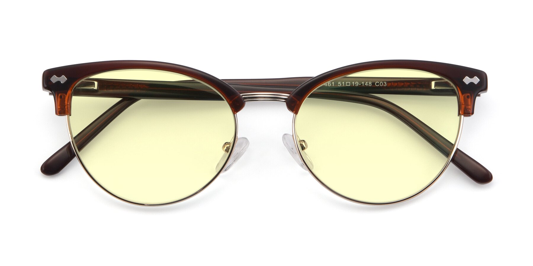 Folded Front of 17461 in Amber Brown with Light Yellow Tinted Lenses