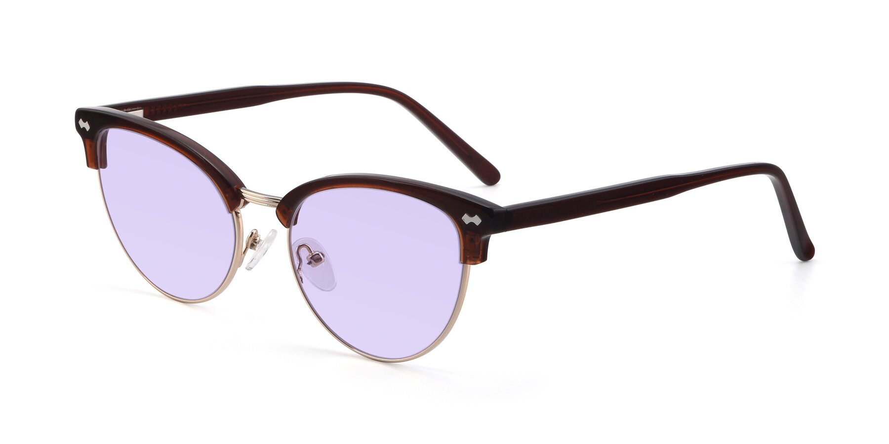 Angle of 17461 in Amber Brown with Light Purple Tinted Lenses