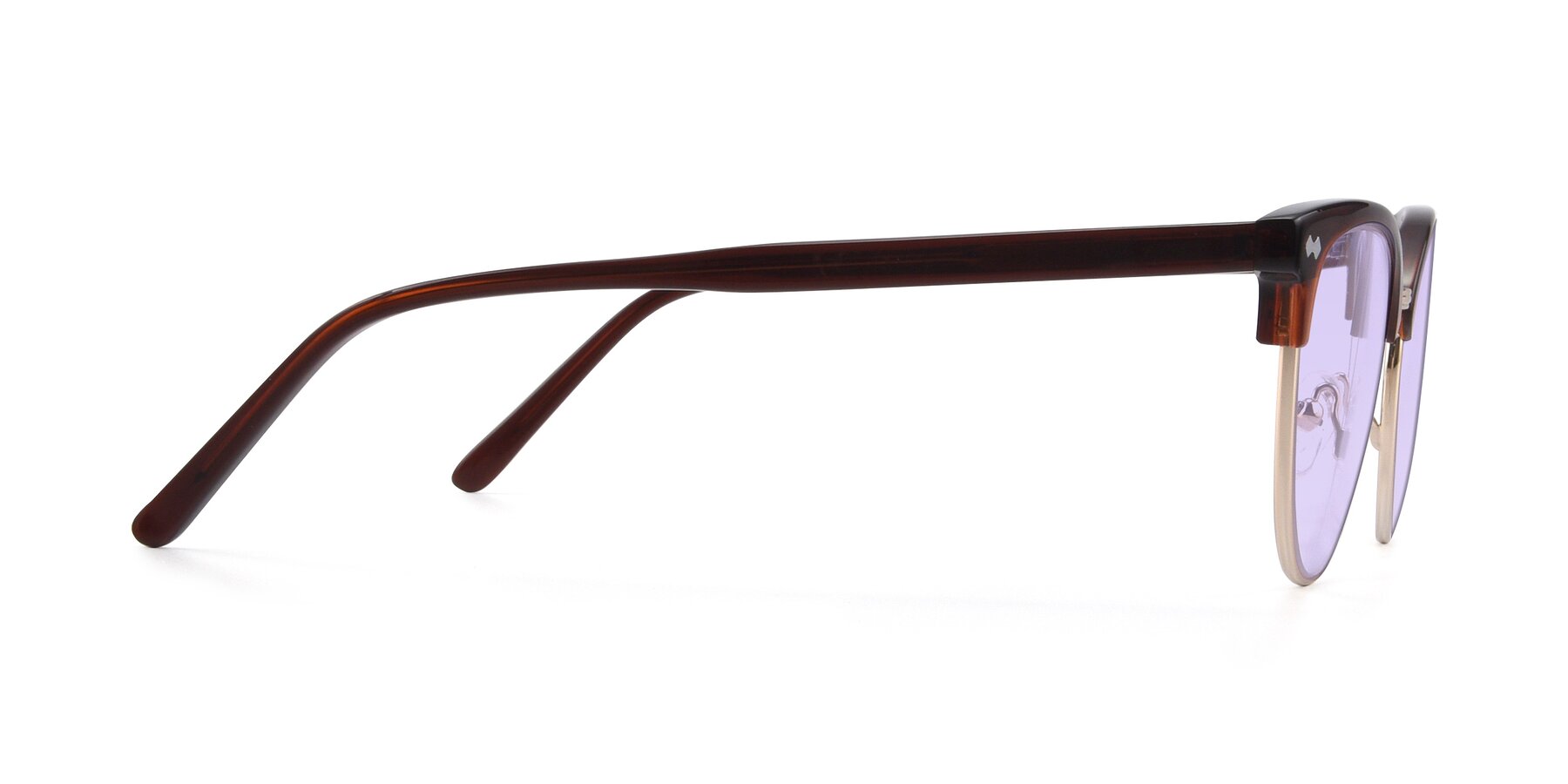 Side of 17461 in Amber Brown with Light Purple Tinted Lenses