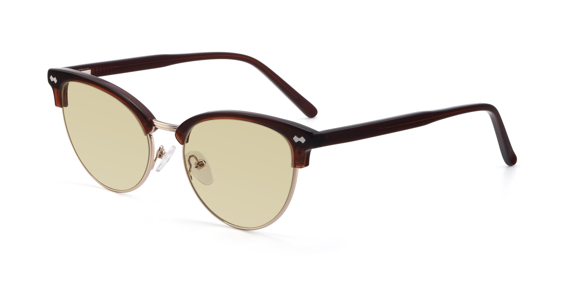 Angle of 17461 in Amber Brown with Light Champagne Tinted Lenses
