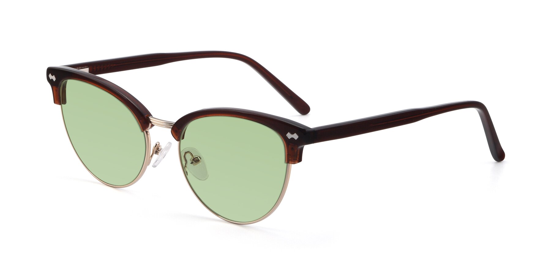 Angle of 17461 in Amber Brown with Medium Green Tinted Lenses