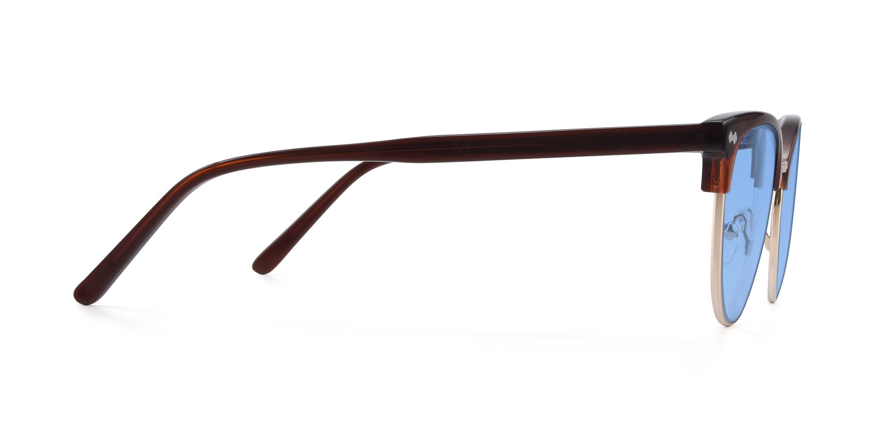 Side of 17461 in Amber Brown with Medium Blue Tinted Lenses