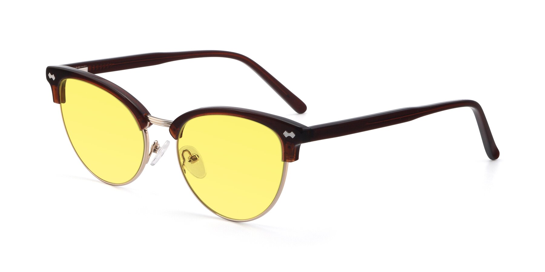 Angle of 17461 in Amber Brown with Medium Yellow Tinted Lenses
