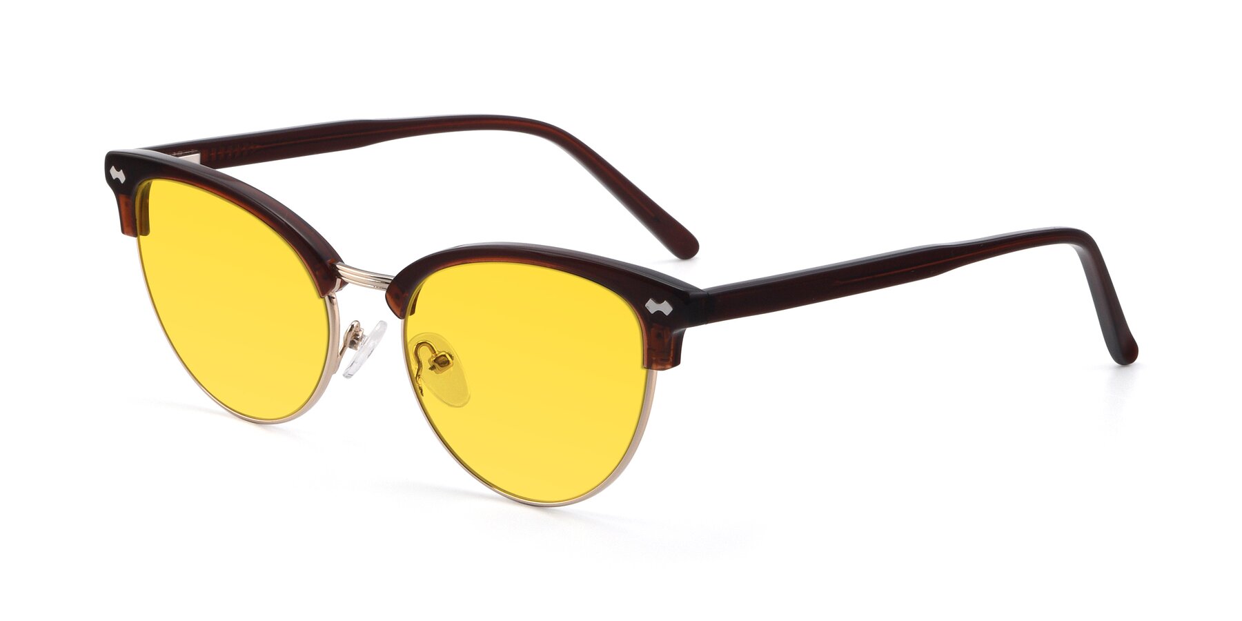 Angle of 17461 in Amber Brown with Yellow Tinted Lenses