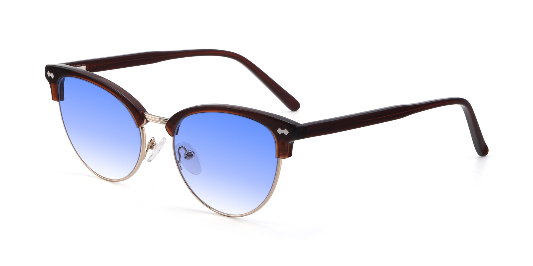 Angle of 17461 in Amber Brown with Blue Gradient Lenses