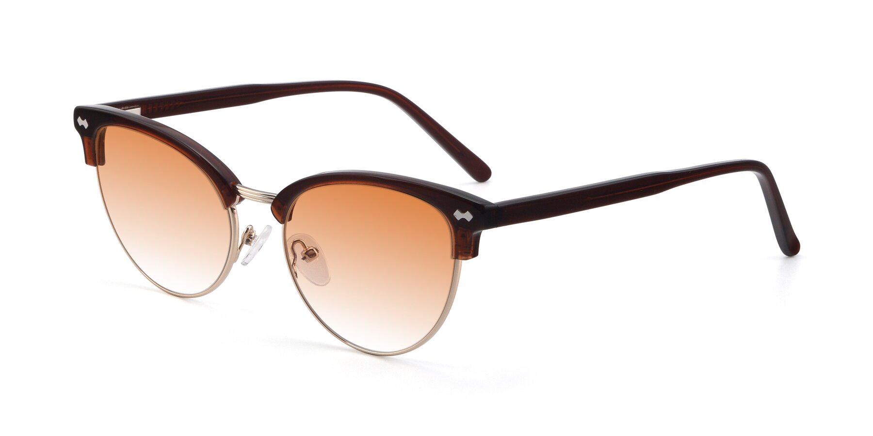 Angle of 17461 in Amber Brown with Orange Gradient Lenses