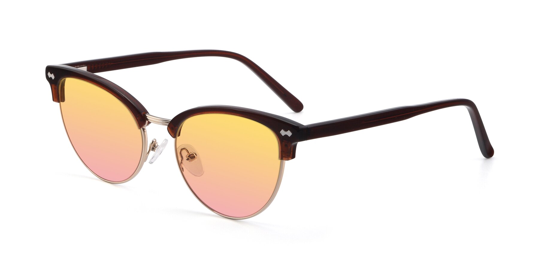 Angle of 17461 in Amber Brown with Yellow / Pink Gradient Lenses
