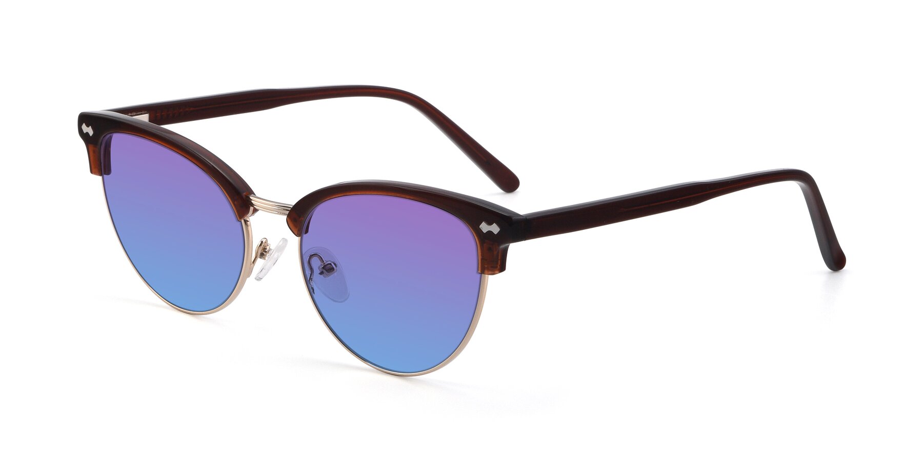 Angle of 17461 in Amber Brown with Purple / Blue Gradient Lenses