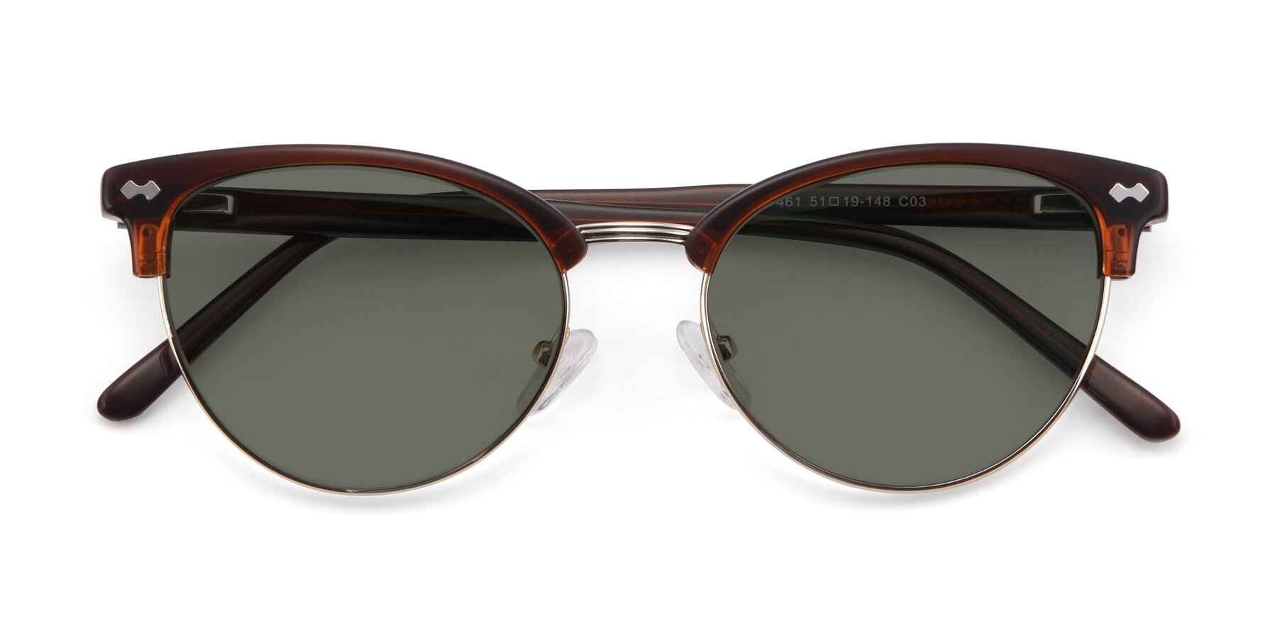 Folded Front of 17461 in Amber Brown with Gray Polarized Lenses