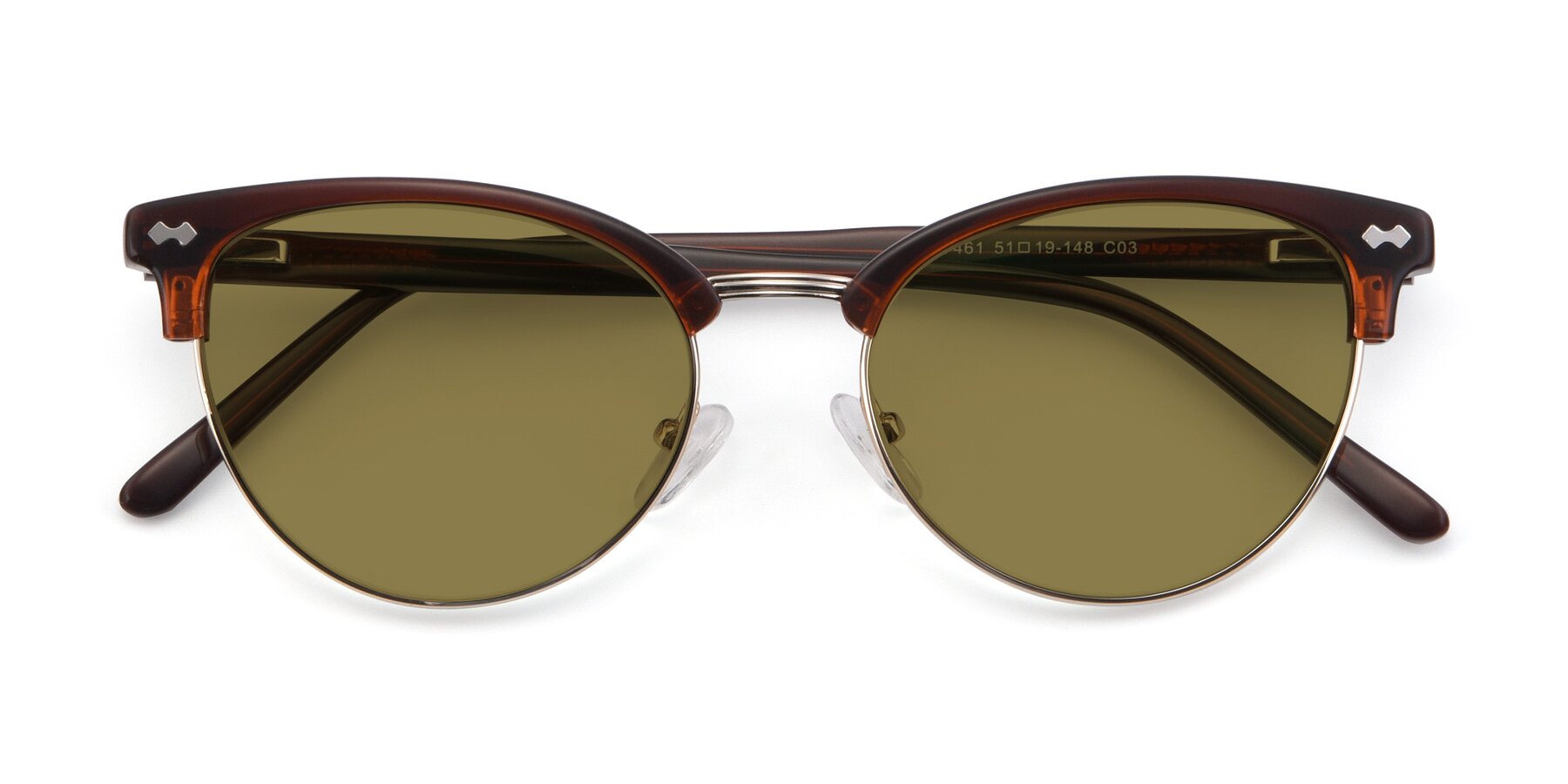 Folded Front of 17461 in Amber Brown with Brown Polarized Lenses