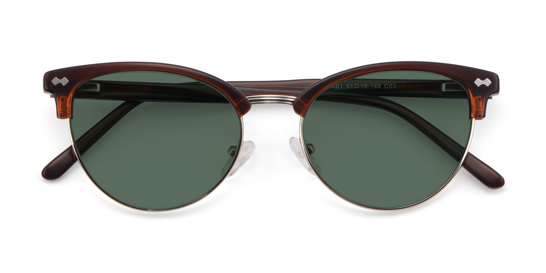 Folded Front of 17461 in Amber Brown with Green Polarized Lenses