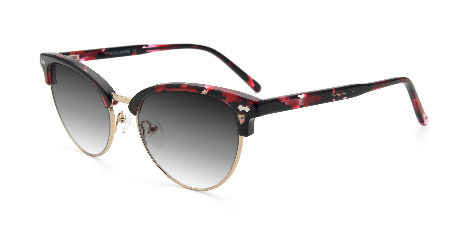Angle of 17461 in Floral-Gold with Gray Gradient Lenses