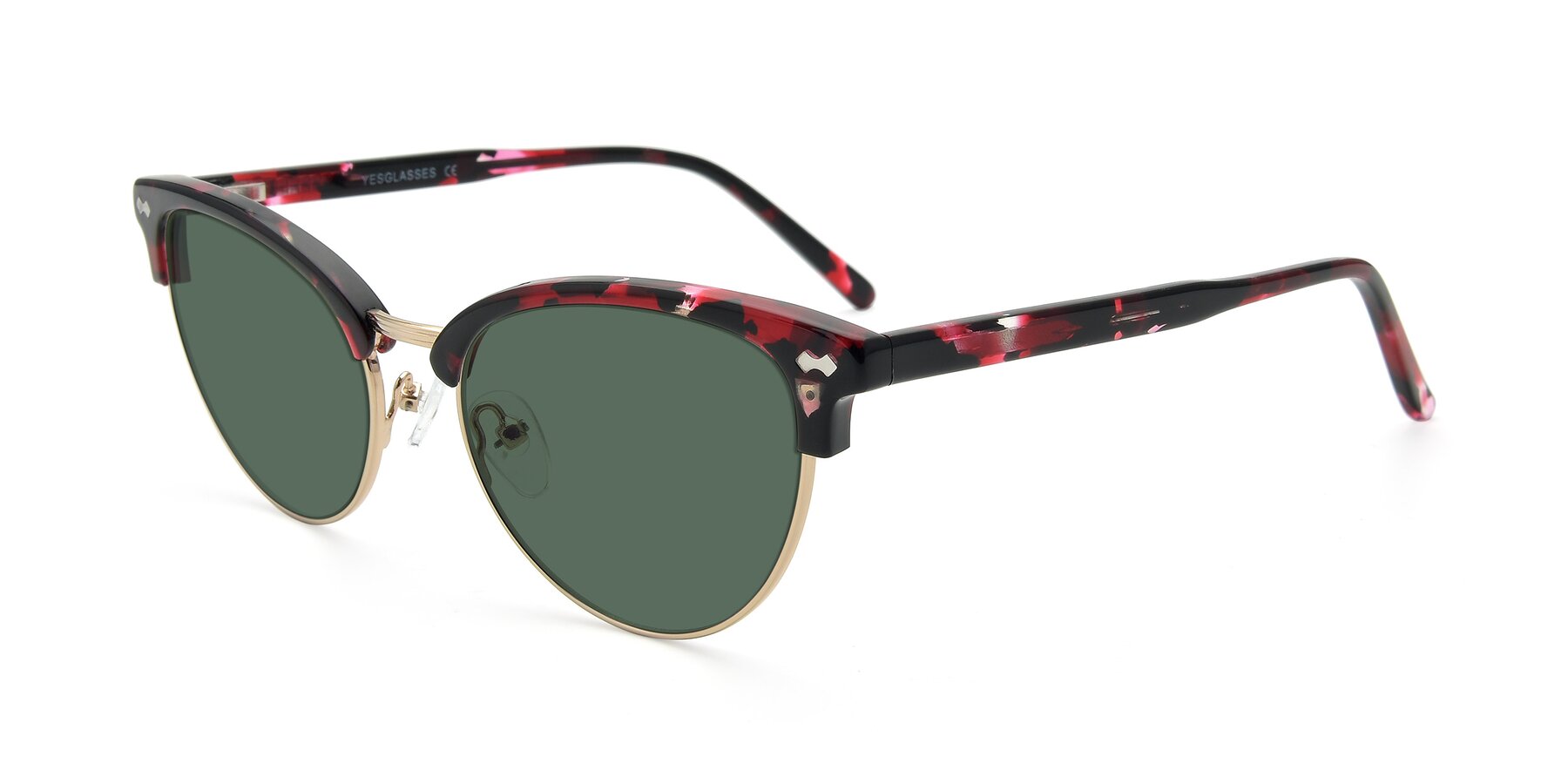 Angle of 17461 in Floral-Gold with Green Polarized Lenses