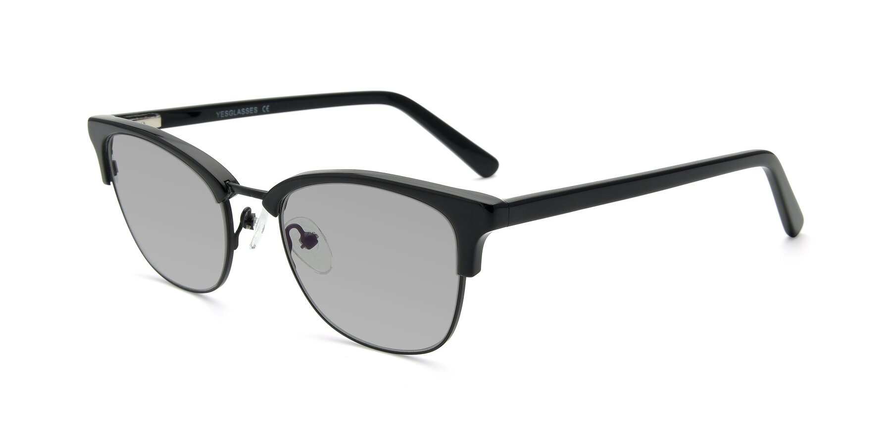 Angle of 17463 in Black with Light Gray Tinted Lenses