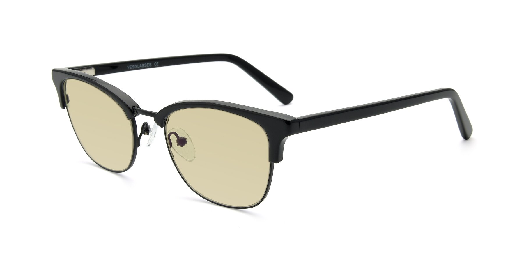 Angle of 17463 in Black with Light Champagne Tinted Lenses
