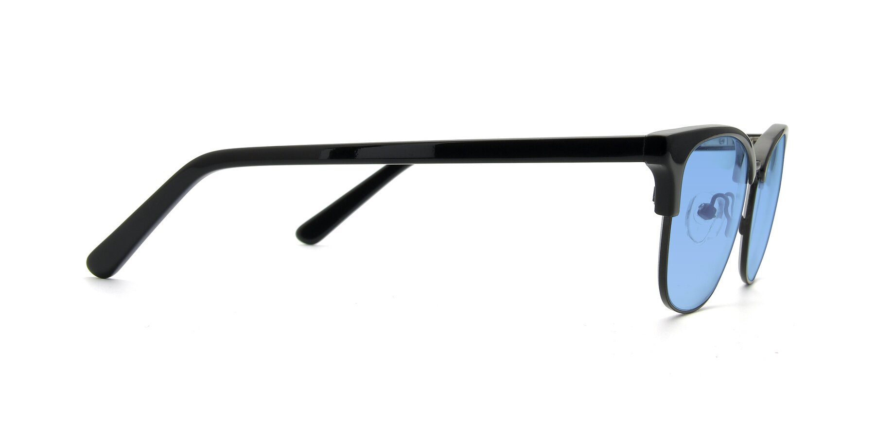 Side of 17463 in Black with Medium Blue Tinted Lenses