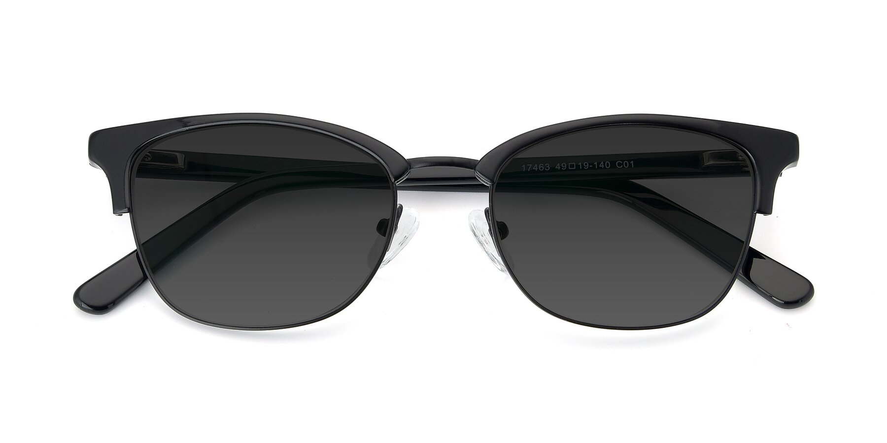 Folded Front of 17463 in Black with Gray Tinted Lenses
