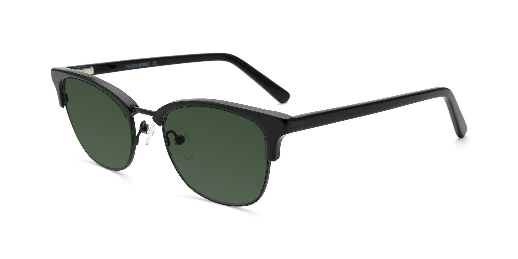Angle of 17463 in Black with Green Tinted Lenses