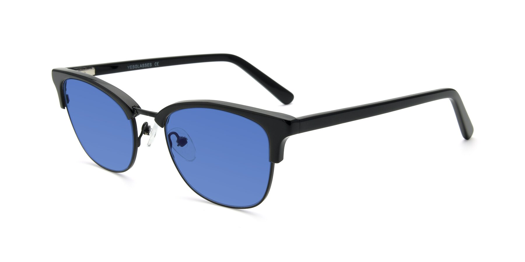 Angle of 17463 in Black with Blue Tinted Lenses