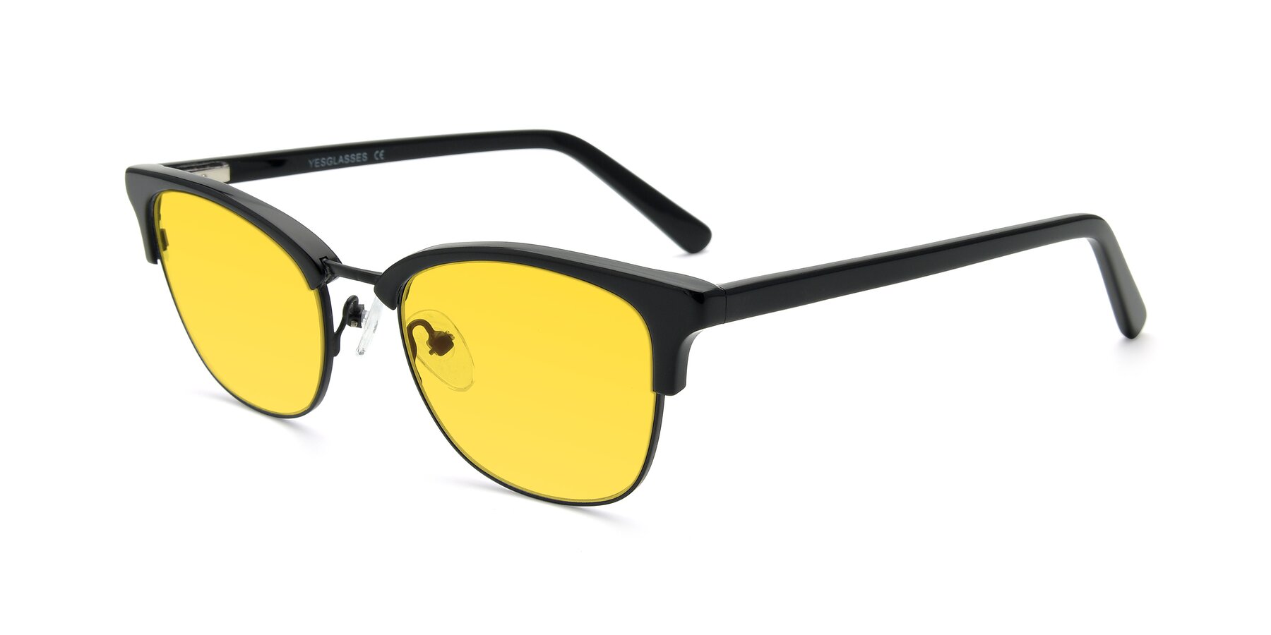 Angle of 17463 in Black with Yellow Tinted Lenses