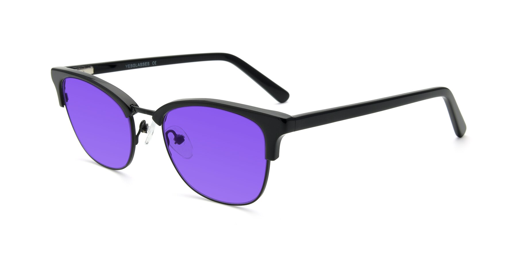 Angle of 17463 in Black with Purple Tinted Lenses