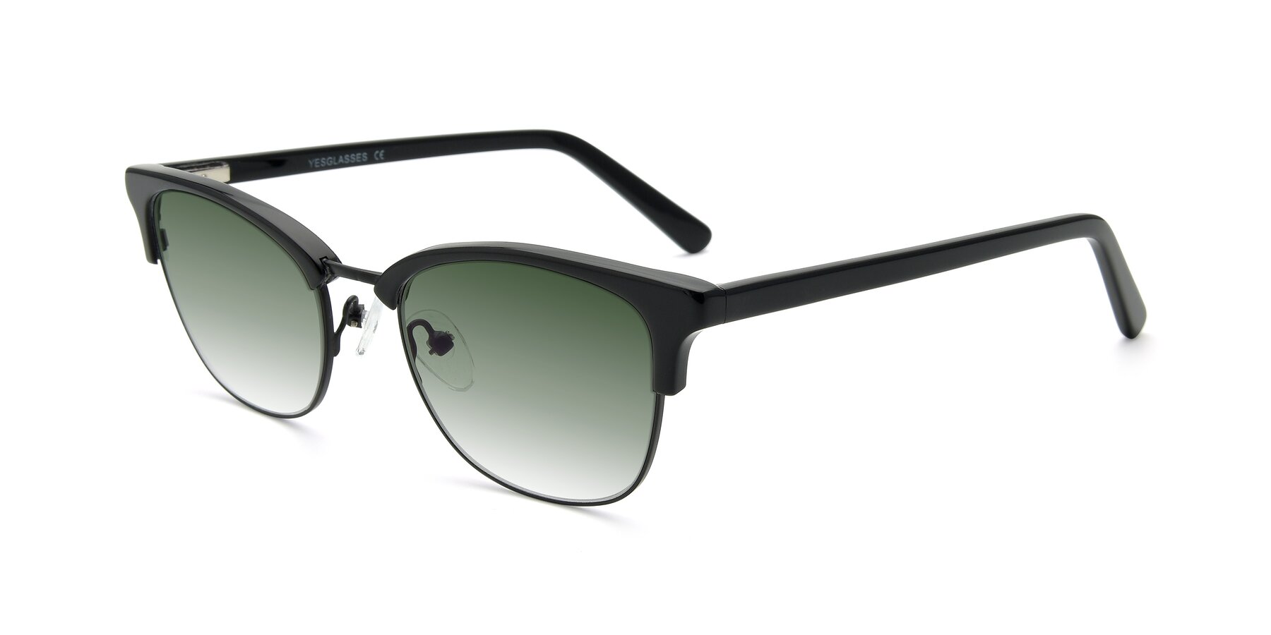 Angle of 17463 in Black with Green Gradient Lenses