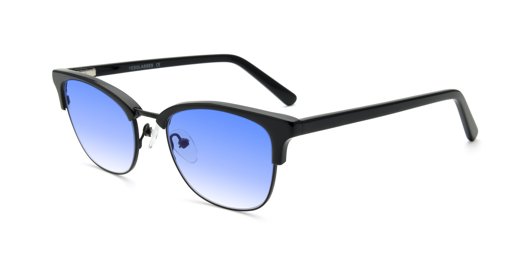 Angle of 17463 in Black with Blue Gradient Lenses