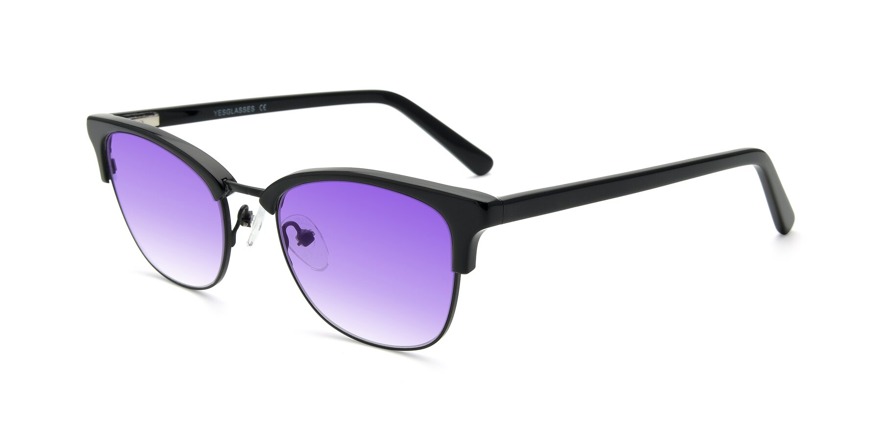 Angle of 17463 in Black with Purple Gradient Lenses