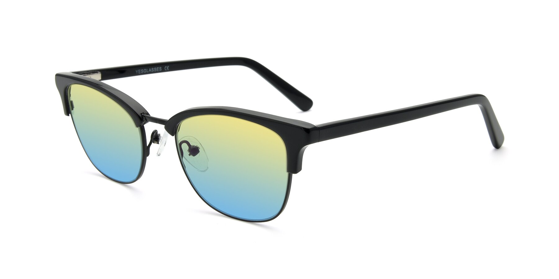 Angle of 17463 in Black with Yellow / Blue Gradient Lenses