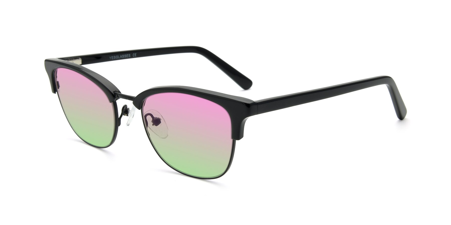 Angle of 17463 in Black with Pink / Green Gradient Lenses