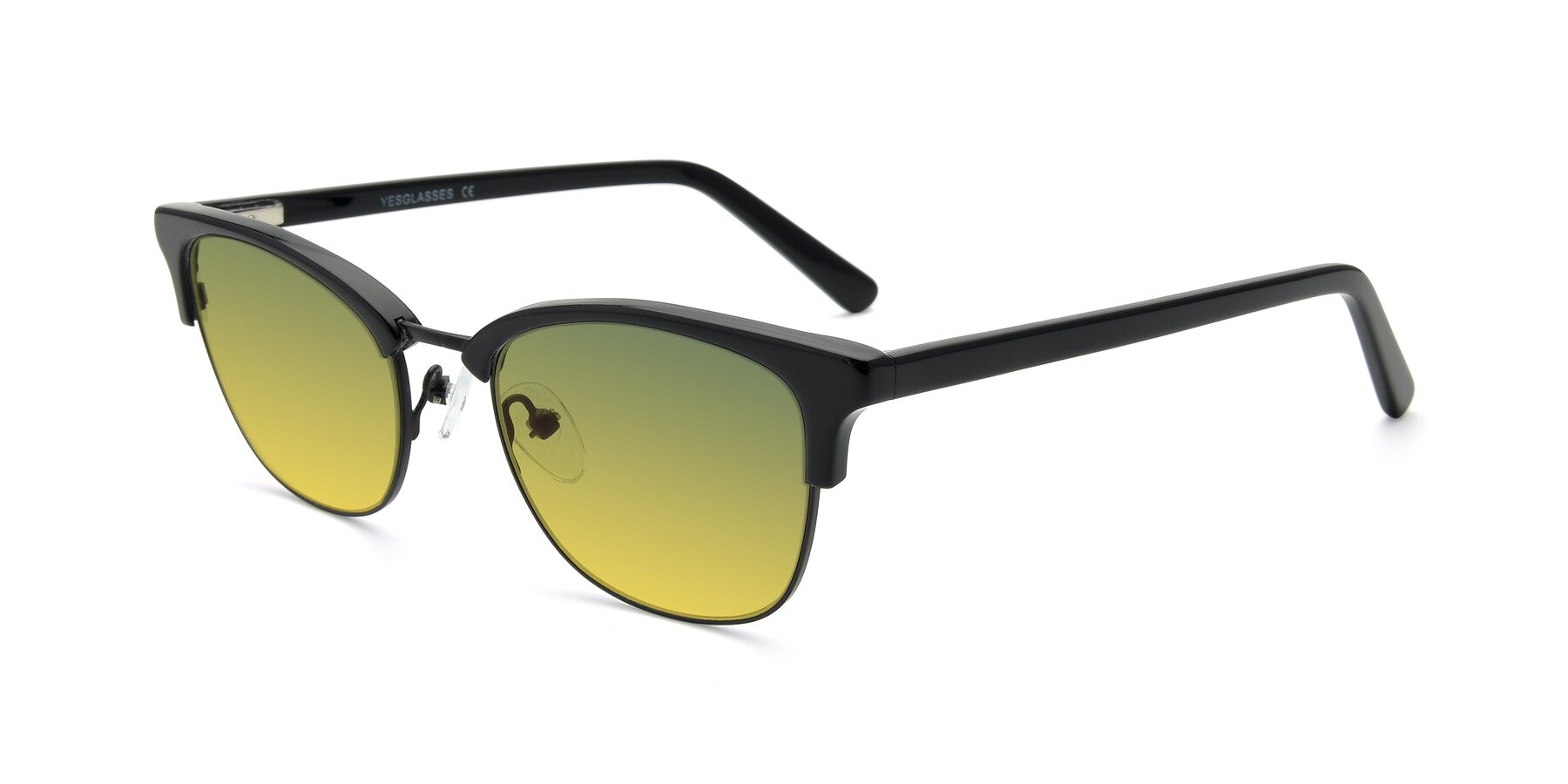 Angle of 17463 in Black with Green / Yellow Gradient Lenses