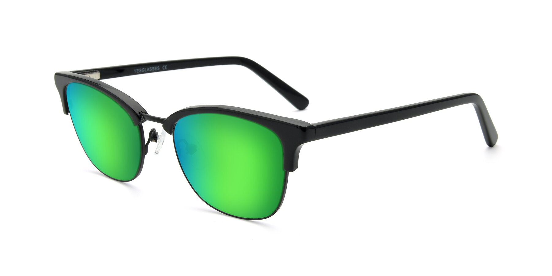 Angle of 17463 in Black with Green Mirrored Lenses