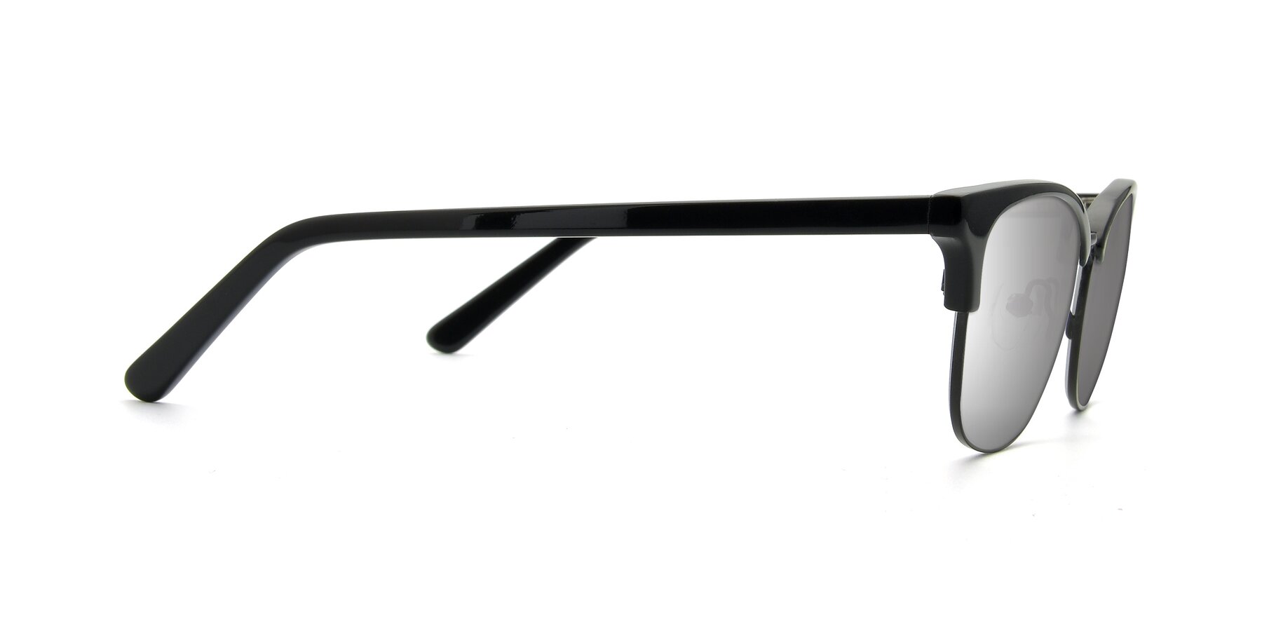 Side of 17463 in Black with Silver Mirrored Lenses