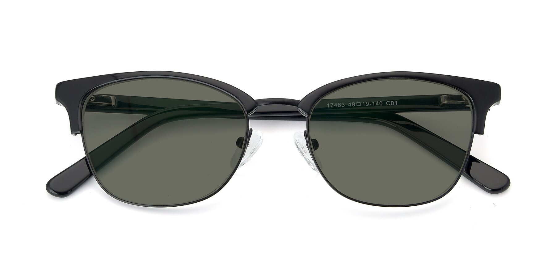 Folded Front of 17463 in Black with Gray Polarized Lenses