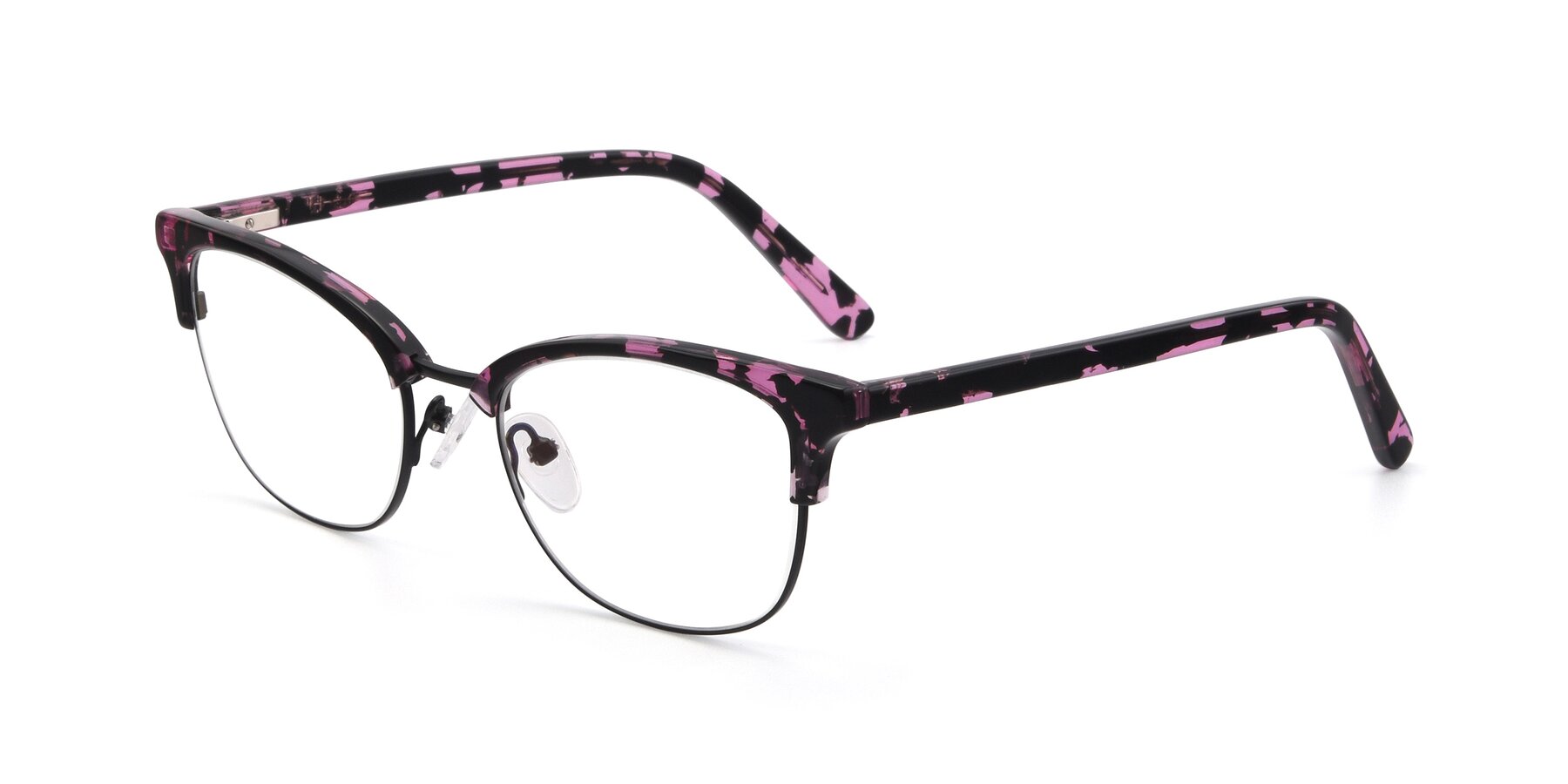Angle of 17463 in Floral with Clear Reading Eyeglass Lenses