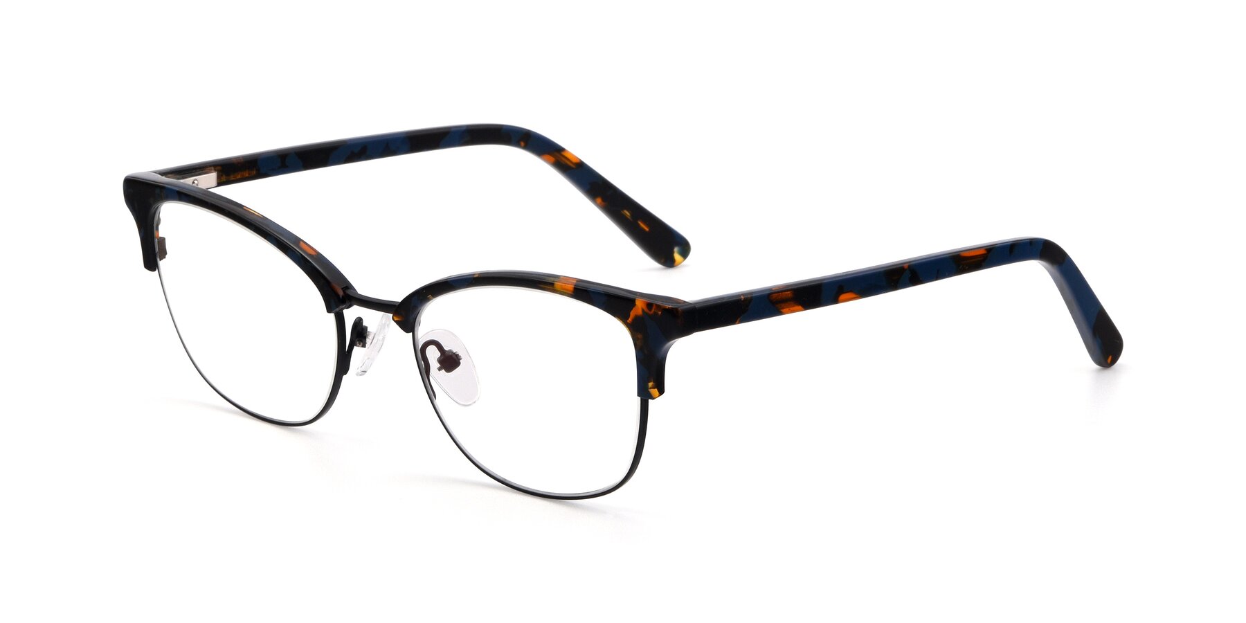 Angle of 17463 in Multi Colored Tortoise with Clear Reading Eyeglass Lenses