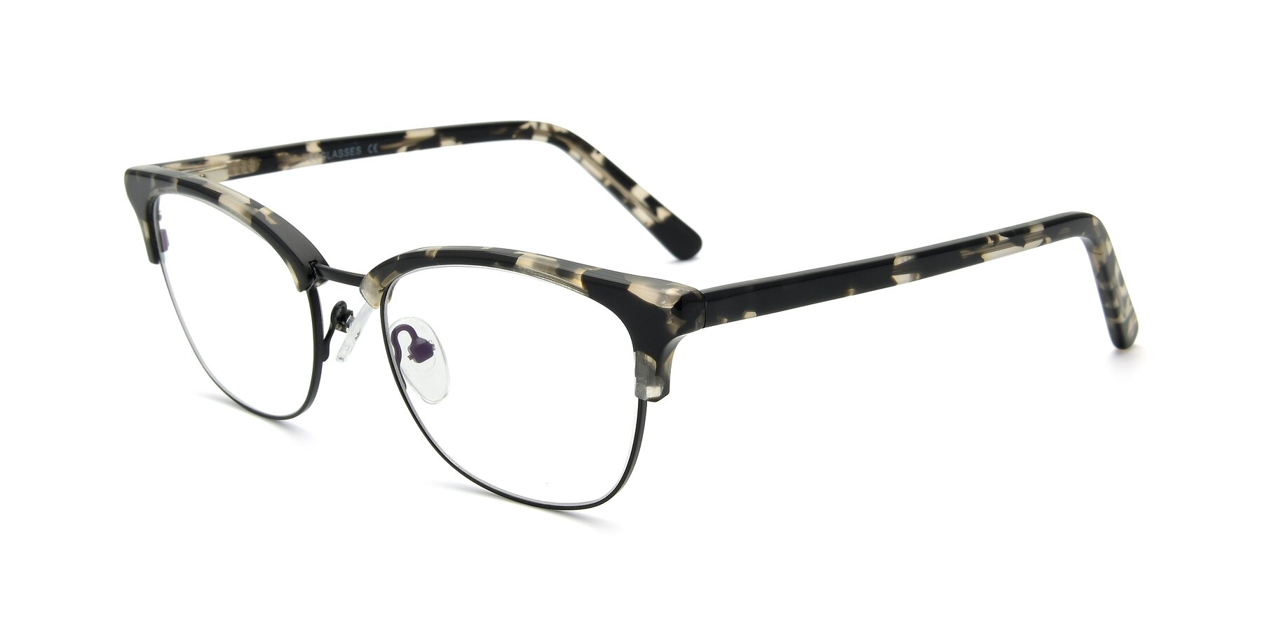 Angle of 17463 in Black-Tortoise with Clear Blue Light Blocking Lenses