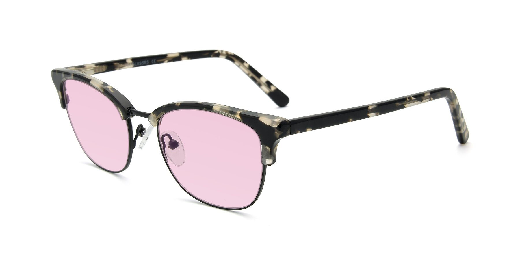 Angle of 17463 in Black-Tortoise with Light Pink Tinted Lenses