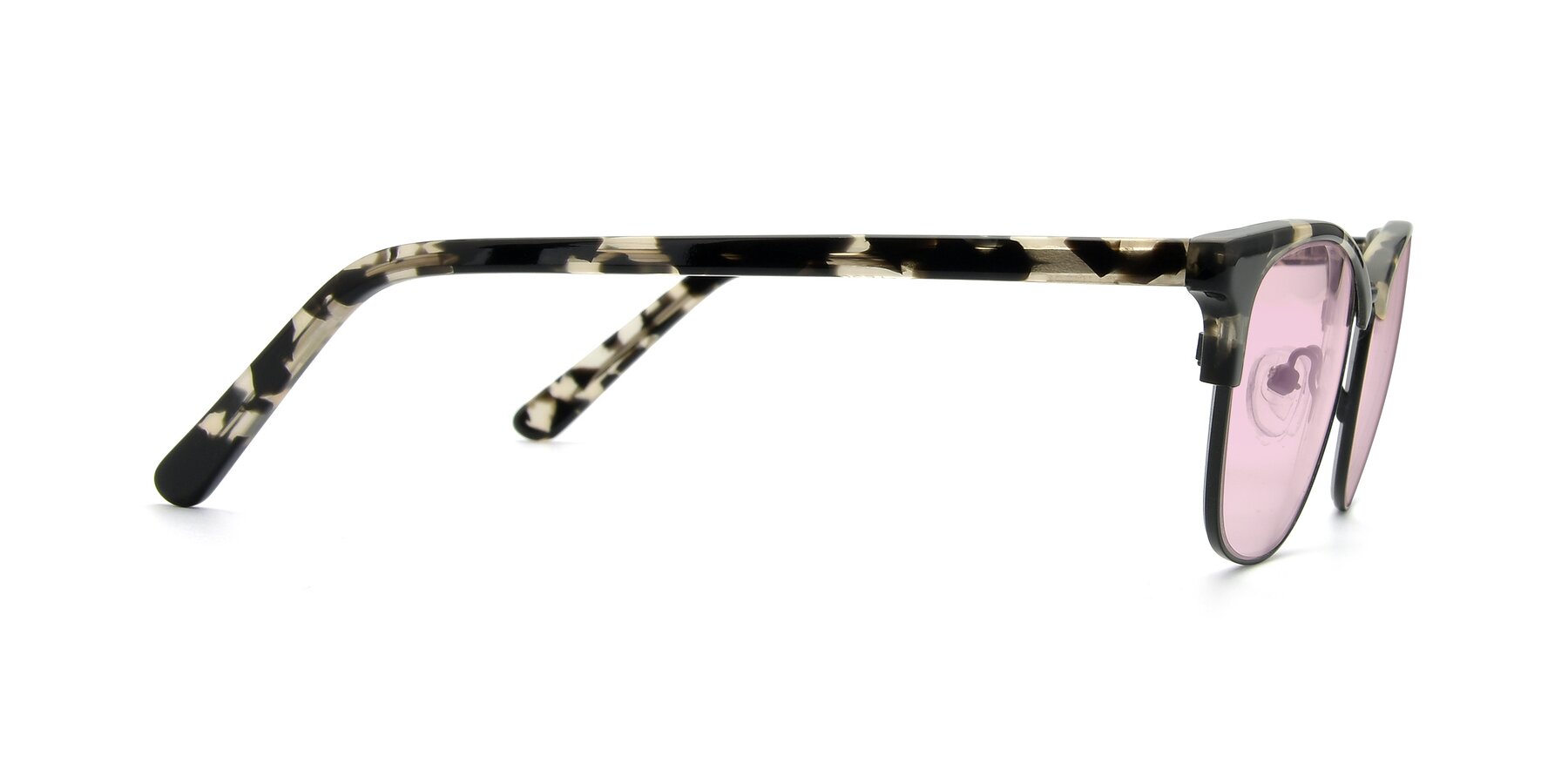 Side of 17463 in Black-Tortoise with Light Pink Tinted Lenses