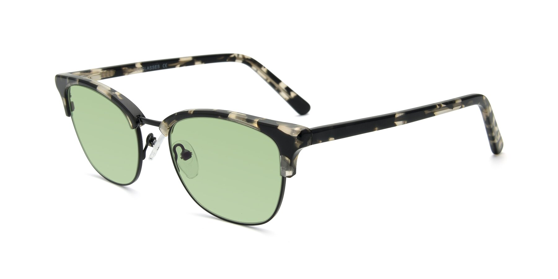 Angle of 17463 in Black-Tortoise with Medium Green Tinted Lenses