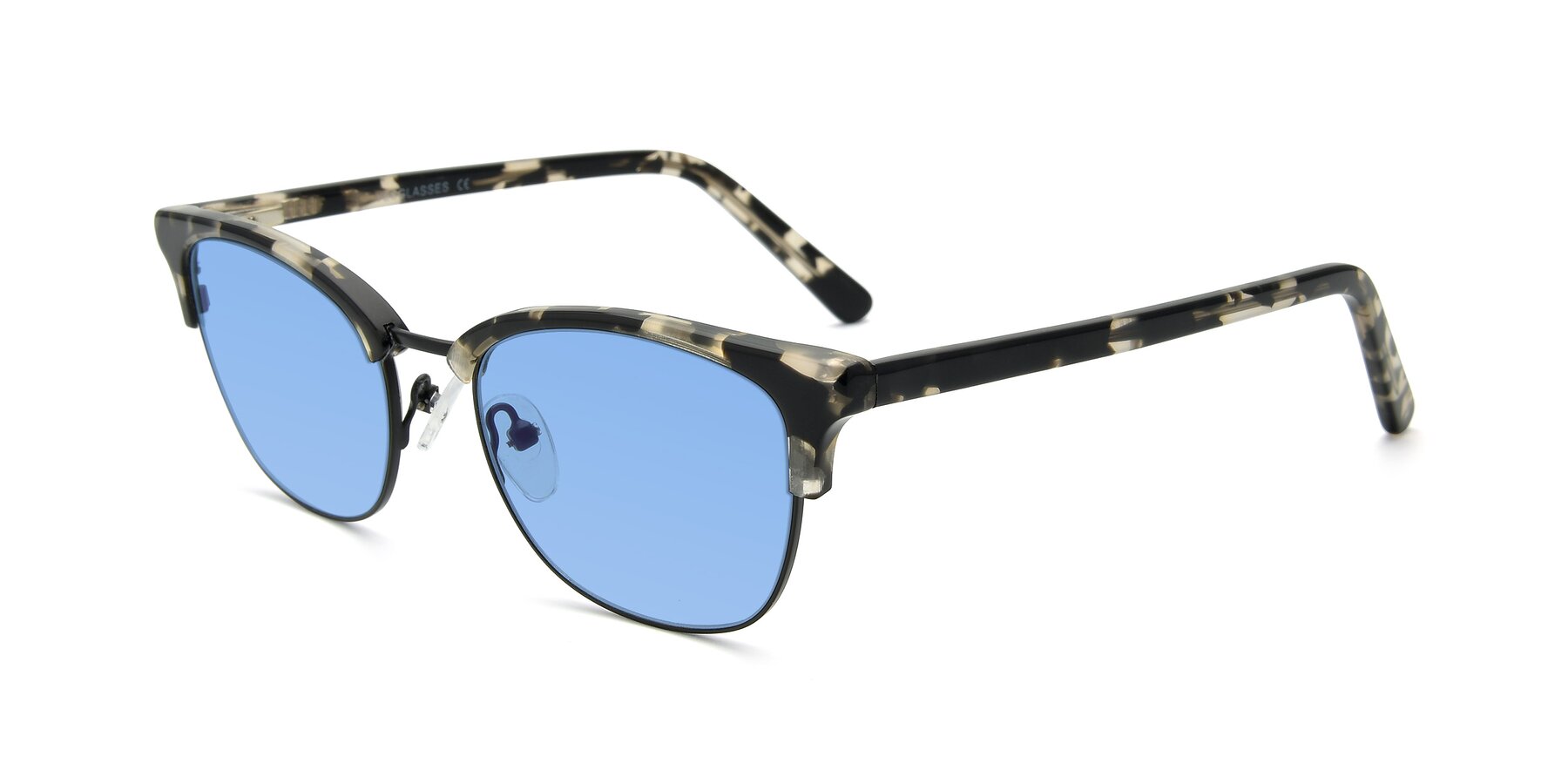 Angle of 17463 in Black-Tortoise with Medium Blue Tinted Lenses