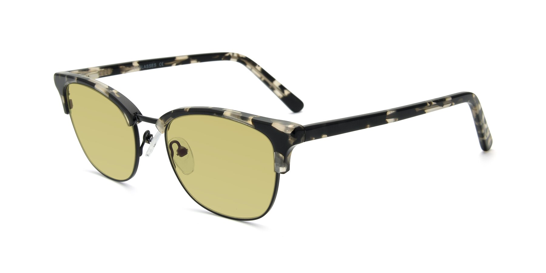 Angle of 17463 in Black-Tortoise with Medium Champagne Tinted Lenses