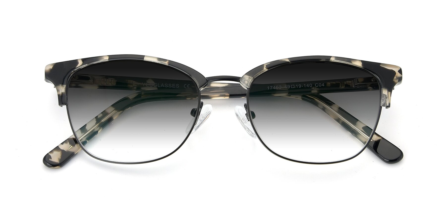 Folded Front of 17463 in Black-Tortoise with Gray Gradient Lenses