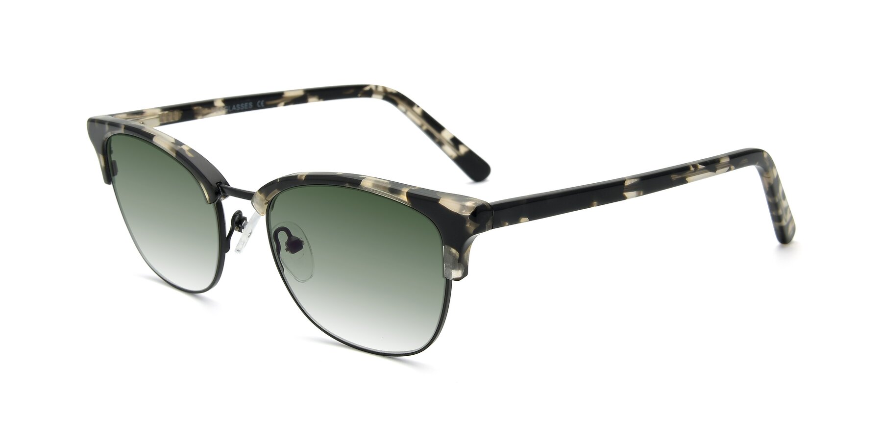 Angle of 17463 in Black-Tortoise with Green Gradient Lenses