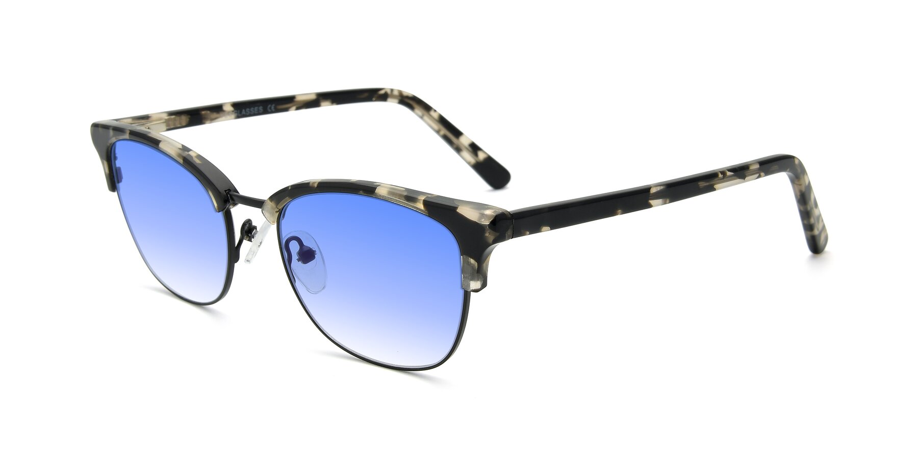 Angle of 17463 in Black-Tortoise with Blue Gradient Lenses